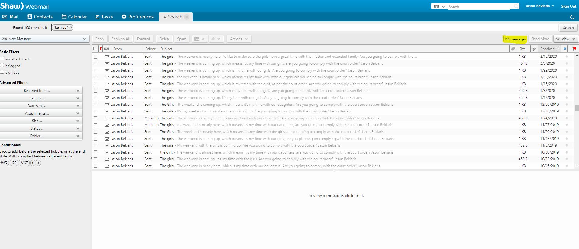 Kaylee Bekiaris emails